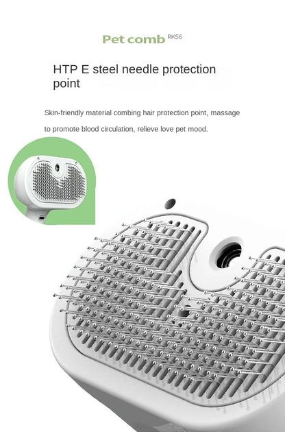 Upgraded 3 In 1 Pet Spray Grooming Comb Steamy Floating Hair Removal Cleaning Steam Brush Styling for Dogs Cats Accessories